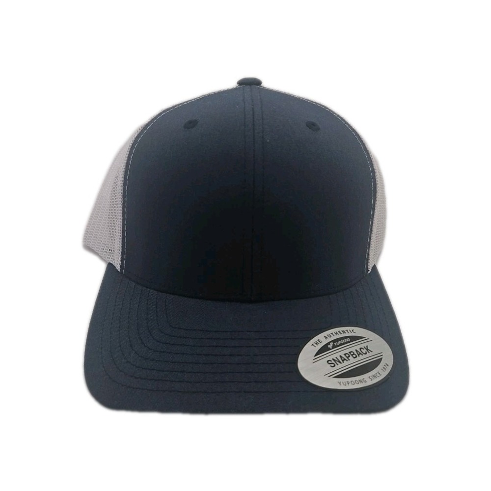 Yupoong Classic Adult One Size Blue White  Mesh Back Trucker Snapback Cap Hat